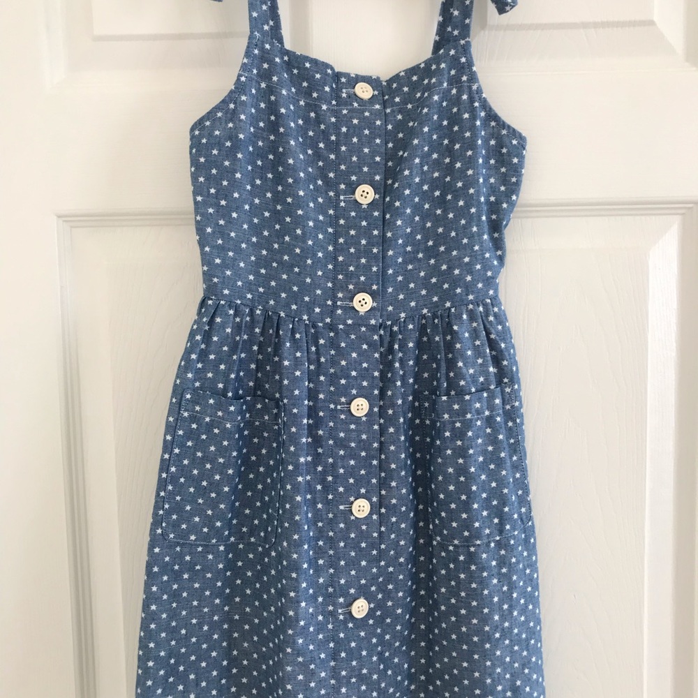 Crewcuts Crew Cuts Chambray Star Print Dress 7